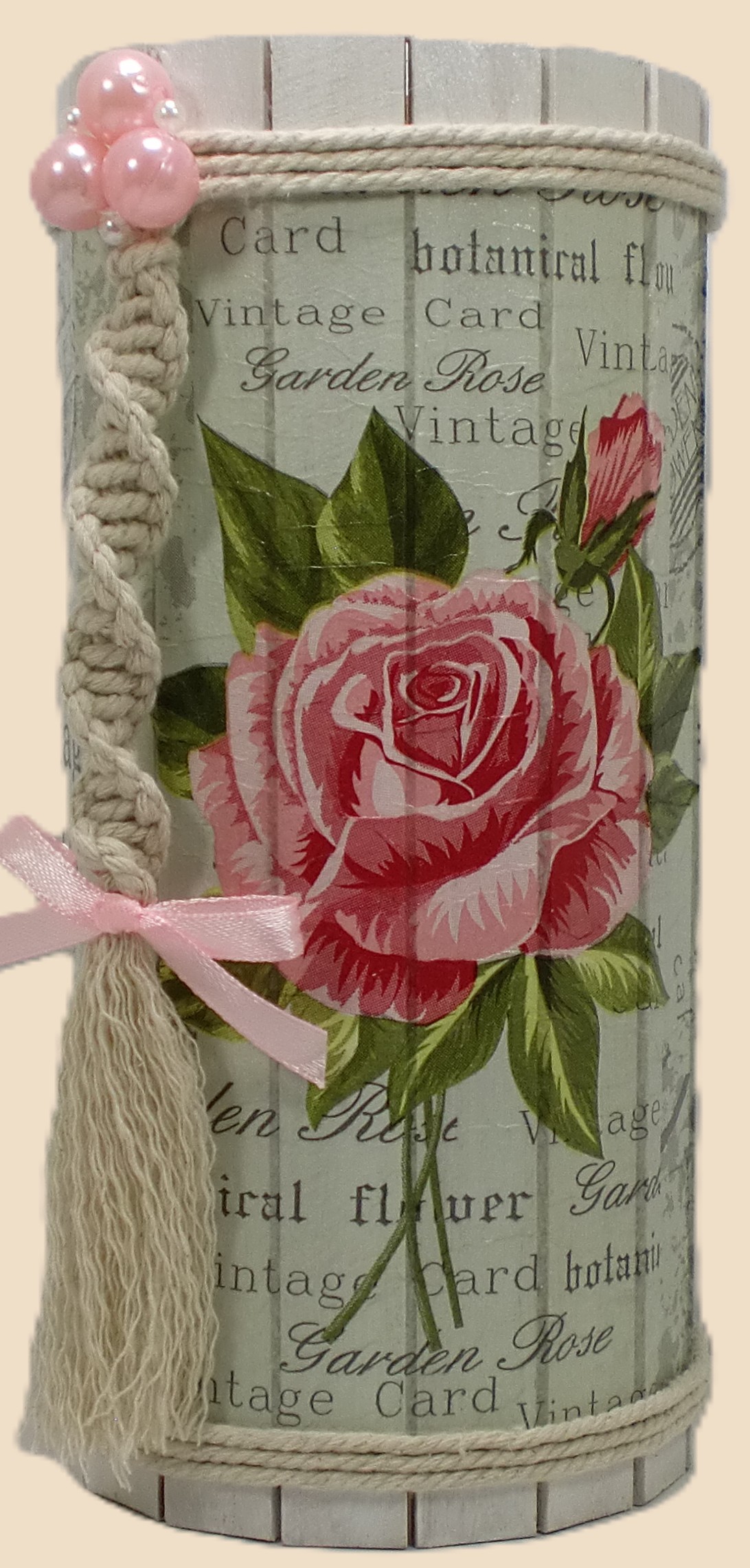 Flaskdekoration  Vinflaska Blomvas