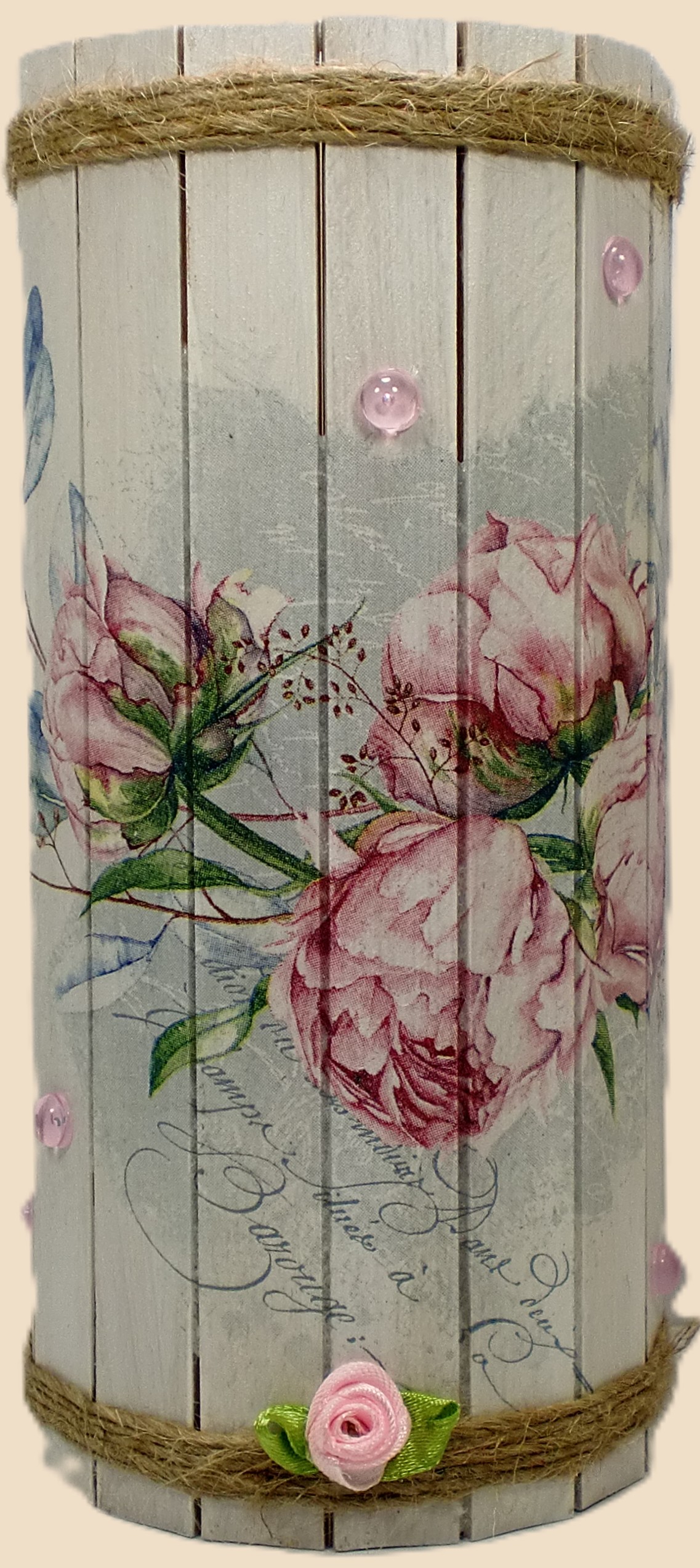 Flaskdekoration  Vinflaska Blomvas
